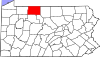 State map highlighting McKean County