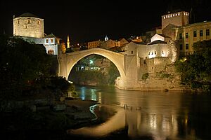 Mostar, Stari Most at night