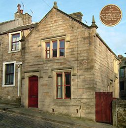 Padiham Old National School and Plaque