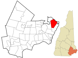 Location in Rockingham County and the state of New Hampshire.