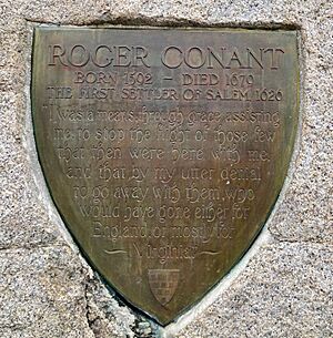 Roger Conant Statue Plaque