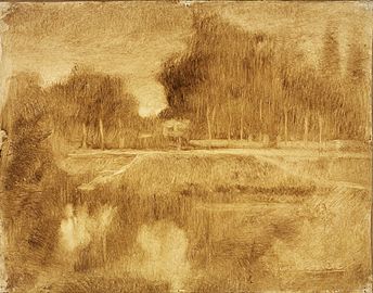 Eugène Carrière - Landscape in the Orne - 67.025 - Rhode Island School of Design Museum