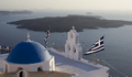 Greek flag-Santorini