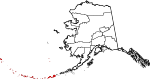 State map highlighting Aleutians West Census Area