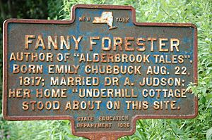 New York State historic marker – Fanny Forester
