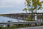 A wide box girder bridge.