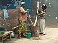 Preparing the fufu