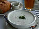 New England clam chowder