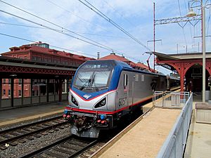 Amtrak 605 on northbound Northeast Regional at Wilmington