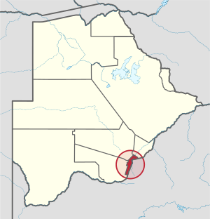 Location within Botswana