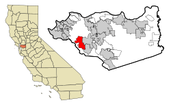 Location in Contra Costa County and the state of California