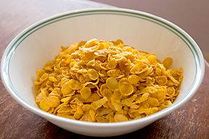 Cornflakes in bowl