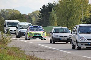 Ford WRC sur circulation public