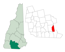 Location in Hillsborough County, New Hampshire