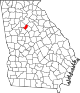 State map highlighting Rockdale County