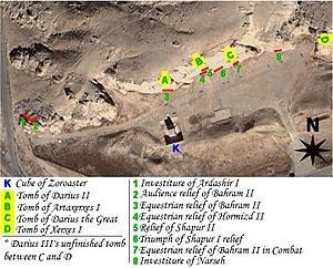 Map of Naqsh-e Rostam