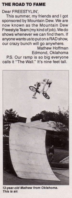 Mat Hoffman Freestylin 1986.06