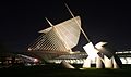 Milwaukee Art Museum at night