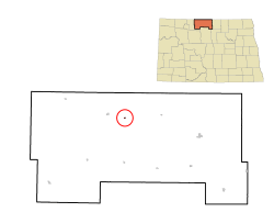 Location of Landa, North Dakota