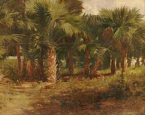 Palmettos in City Park New Orleans 1900 by Bror Anders Wikstrom