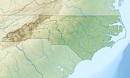 Location of Harris Lake in North Carolina, USA.