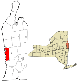 Location in Washington County and the state of New York.