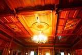 Ceiling lights wood ceiling at Winchester Mystery House