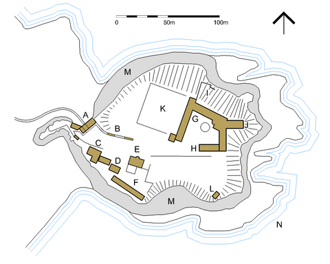 Dunnottar castle plan