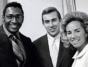 Ernie barnes with jack kemp and ethel kennedy