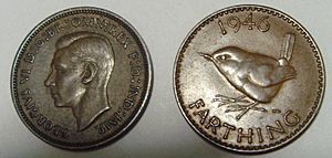 Farthing 1946 GeorgeVI Wren