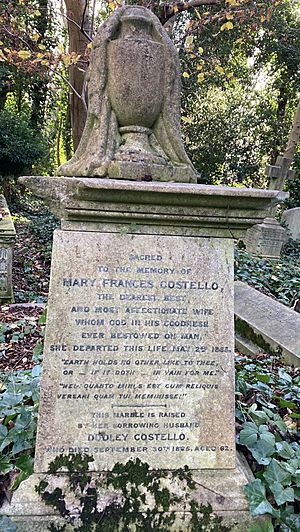 Grave of Dudley Costello in Highgate Cemetery