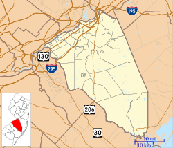 Vincentown, New Jersey is located in Burlington County, New Jersey