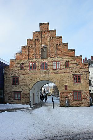 Nordertor im Schnee (Flensburg, Januar 2014)