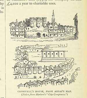 ONL (1887) 1.520 - Cromwell's House, from Aggas's Map