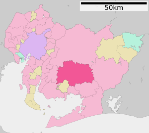      Location of Okazaki in Aichi Prefecture