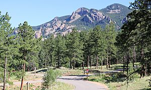 A view of the Staunton Rocks in Staunton State Park