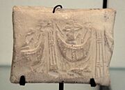 Susa III or Proto-Elamite cylinder seal 3150-2800 BC Mythological being on a boat Louvre Museum Sb 6379