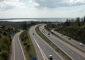 The A3(M) M27 interchange, Farlington