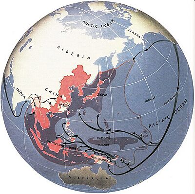 Ww2-pacific globe map