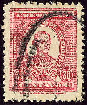 1902 30c Antioquia oval Mi135 Yv126