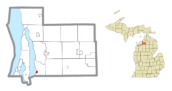 Location within Antrim County