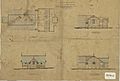 Architectural plans for school and teachers residences located at German Station, circa 1880