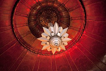 Art Deco chandelier in the Castro Theatre