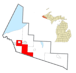 Location within Gogebic County