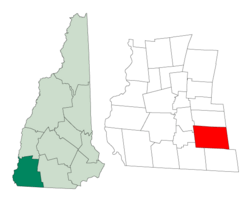 Location in Cheshire County, New Hampshire