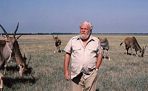 Gerald Durrell in Askania Nova, 1985