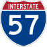 Interstate 57 marker