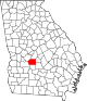 State map highlighting Dooly County