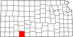 State map highlighting Clark County