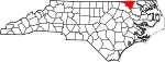 State map highlighting Northampton County